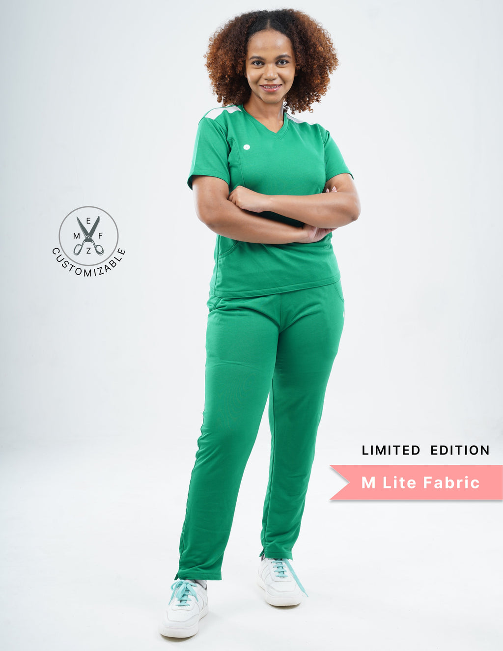 TETOGREEN - LIMITED EDITION V Neck / Straight Pant / 2 way Stretch (FemaleFullset) MKZ24