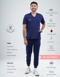 ORLIN NAVY  V Neck / Jogger Pant / 2 way Stretch (MaleFullset) MKZ158
