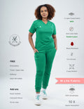 TETOGREEN V Neck / Jogger Pant / 2 way Stretch (FemaleFullset) MKZ51