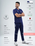 ORLIN NAVY - LIMITED EDITION  V Neck / Straight Pant / 2 way Stretch (MaleFullset) MKZ161