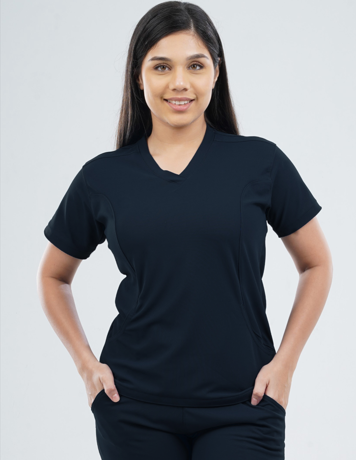 Raven Black  V Neck Female Top NMKZ2FT