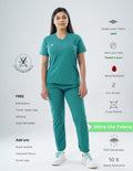 AQUABLAZE  V Neck / Jogger Pant / 2 way Stretch (FemaleFullset) MKZ67