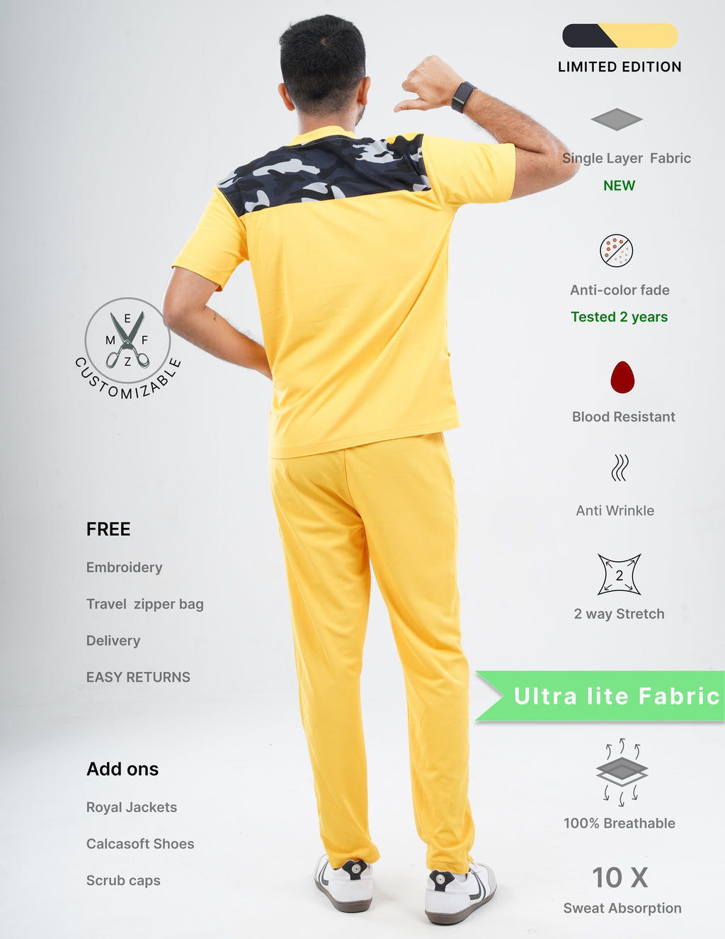 YEL LOVE - CAMOUFLAGE EDITION V Neck / Straight Pant / 2 way Stretch (MaleFullset) MKZ255