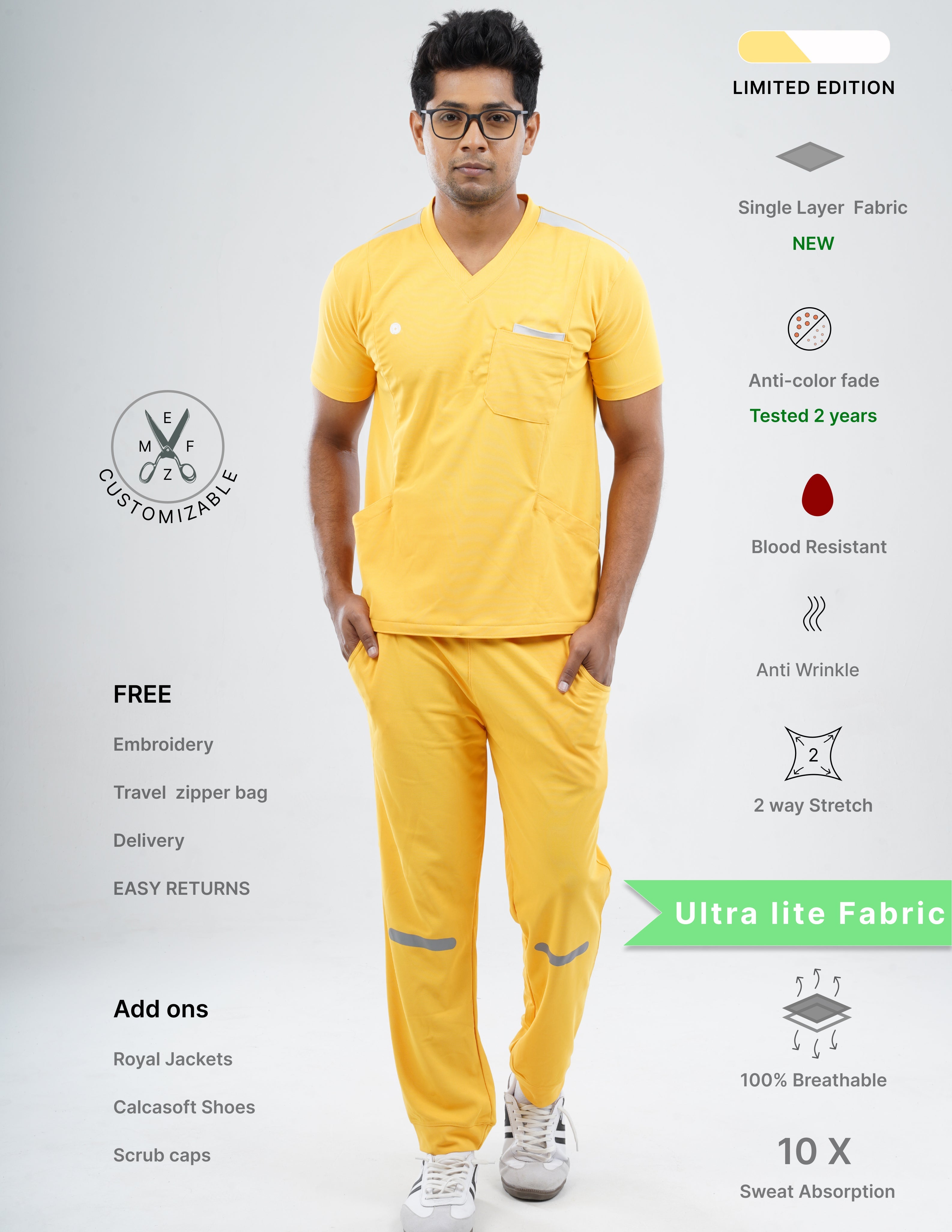 YEL LOVE - LIMITED EDITION V Neck / Jogger Pant / 2 way Stretch (MaleFullset) MKZ232