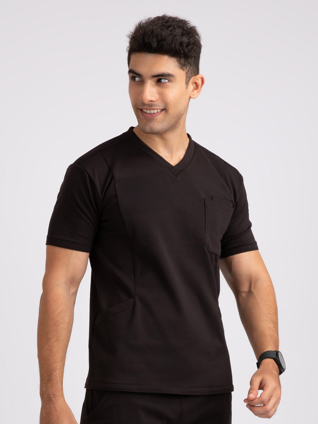 Raven Black V Neck Male Top NMKZ8T